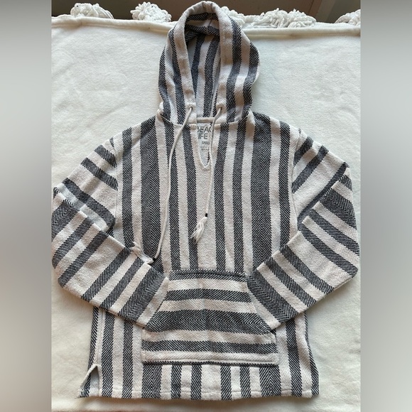 Unisex Beach LIFE Classic LADRFT BAJA Oversized Woven Pullover Hoodie Poncho S - Picture 1 of 5